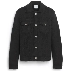 Barrie Denim fitted cashmere and cotton jacket