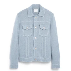 Barrie Denim fitted cashmere and cotton jacket