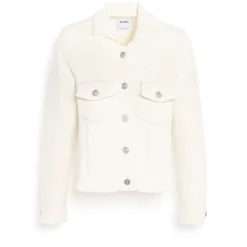 Women Barrie Denim fitted cashmere and cotton jacket