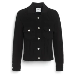 Women Barrie Denim fitted cashmere and cotton jacket