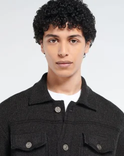 Barrie Denim fitted cashmere and cotton jacket