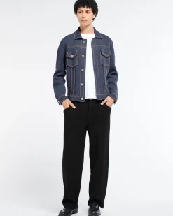 Barrie Denim fitted cashmere and cotton jacket