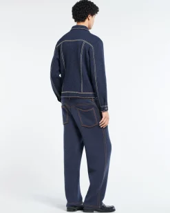 Barrie Denim fitted cashmere and cotton jacket