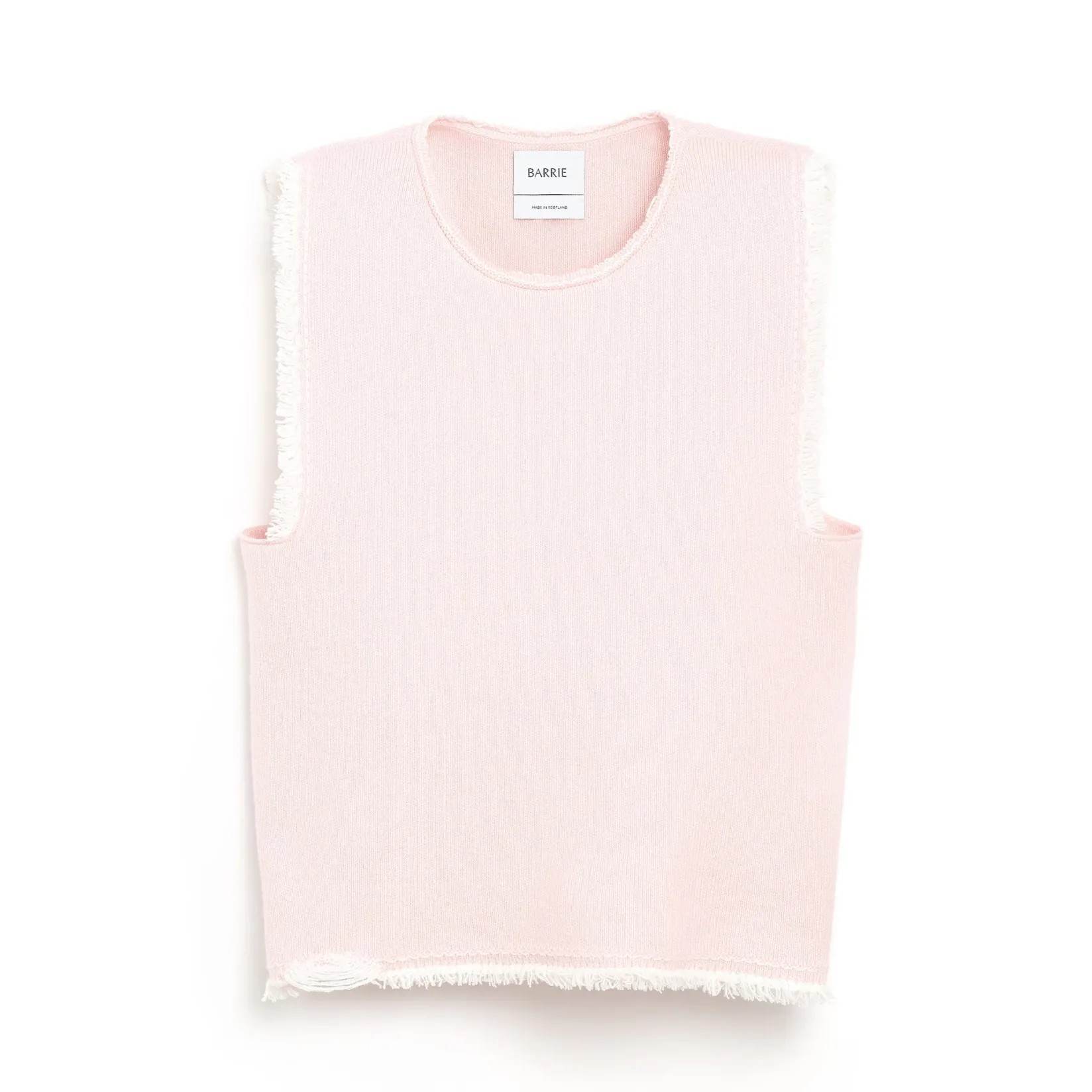 Women Barrie Denim fringed cashmere and cotton top