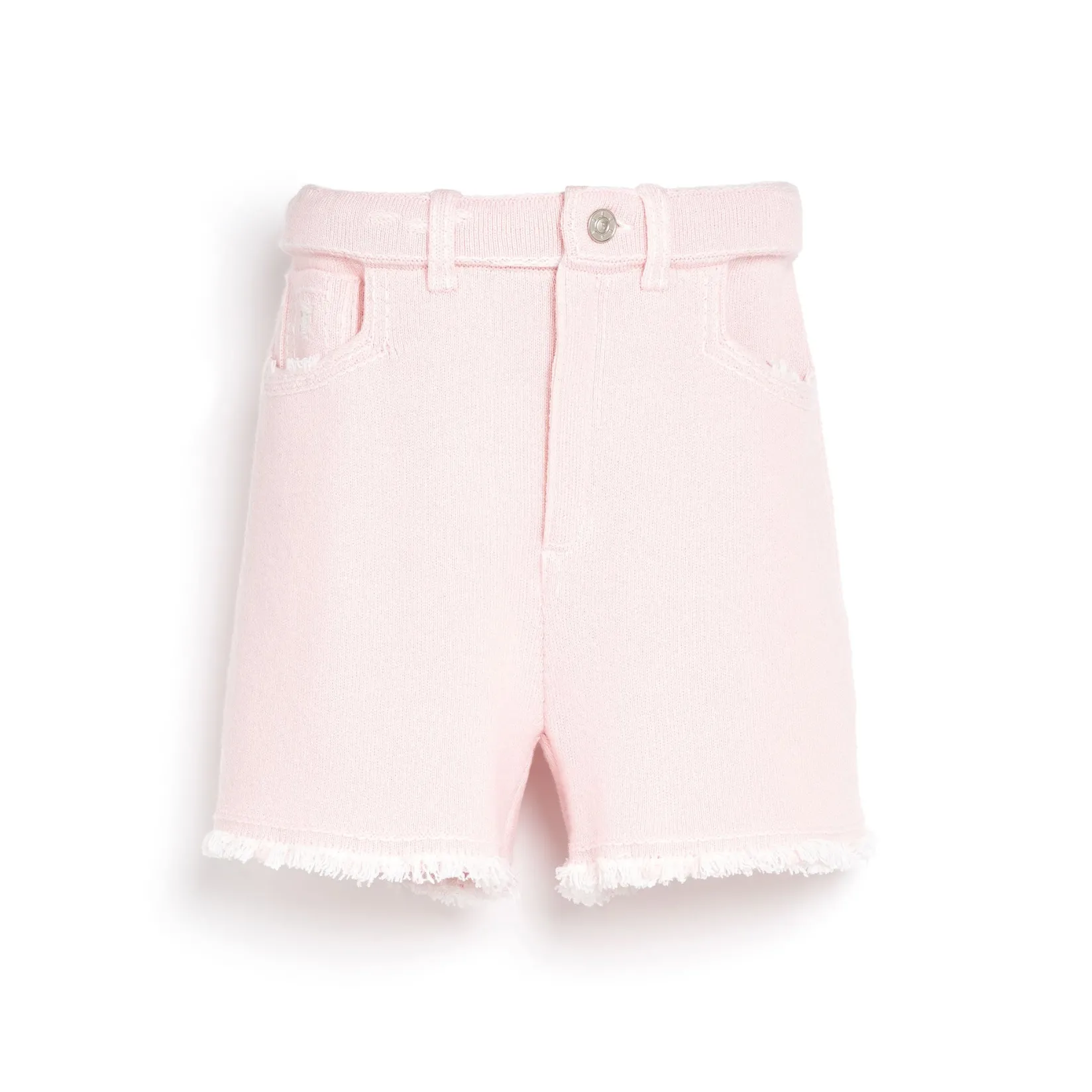 Women Barrie Denim fringed cashmere and cotton shorts