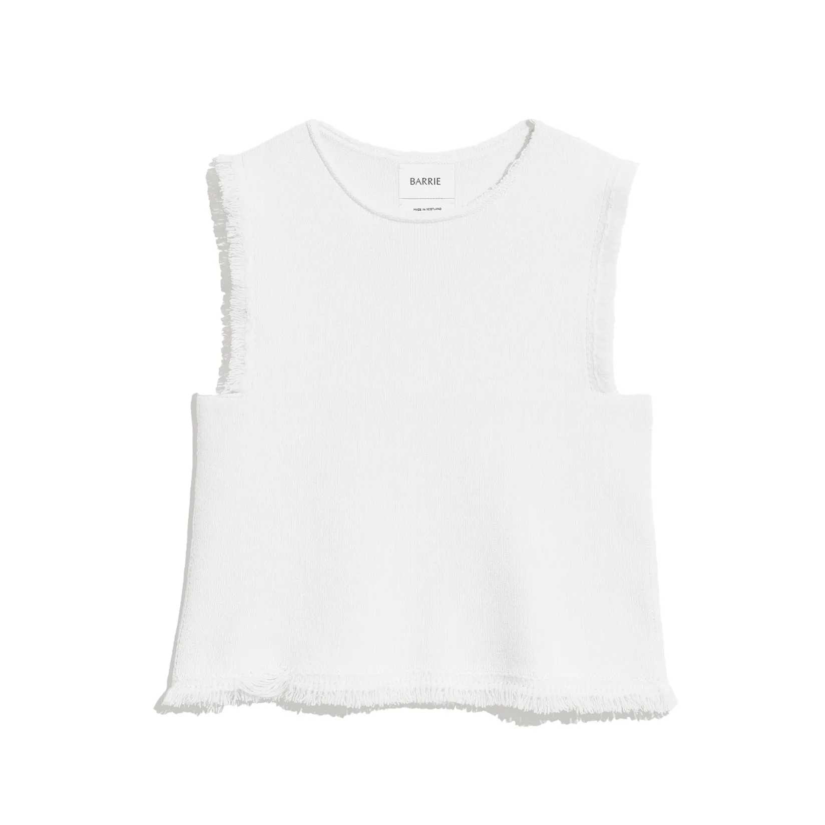 Women Barrie Denim fringed cashmere and cotton top