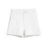 Women Barrie Denim fringed cashmere and cotton shorts