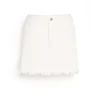 Women Barrie Denim fringed cashmere and cotton miniskirt