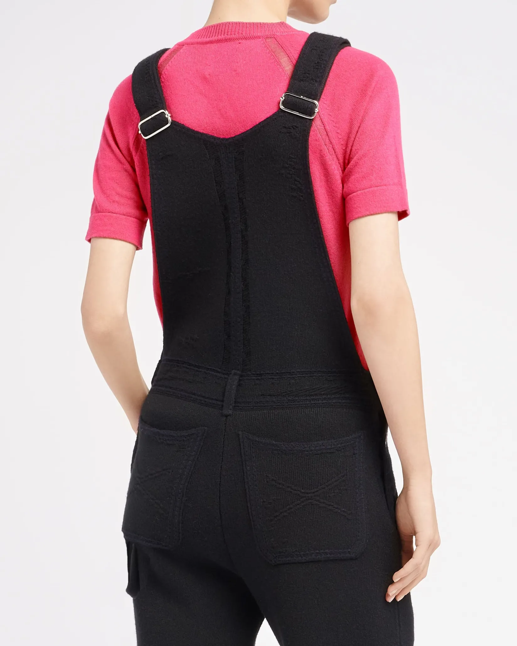 Women Barrie Denim overalls in cashmere and cotton