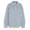 Women Barrie Denim oversized cashmere and cotton jacket