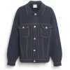 Barrie Denim oversized cashmere and cotton jacket