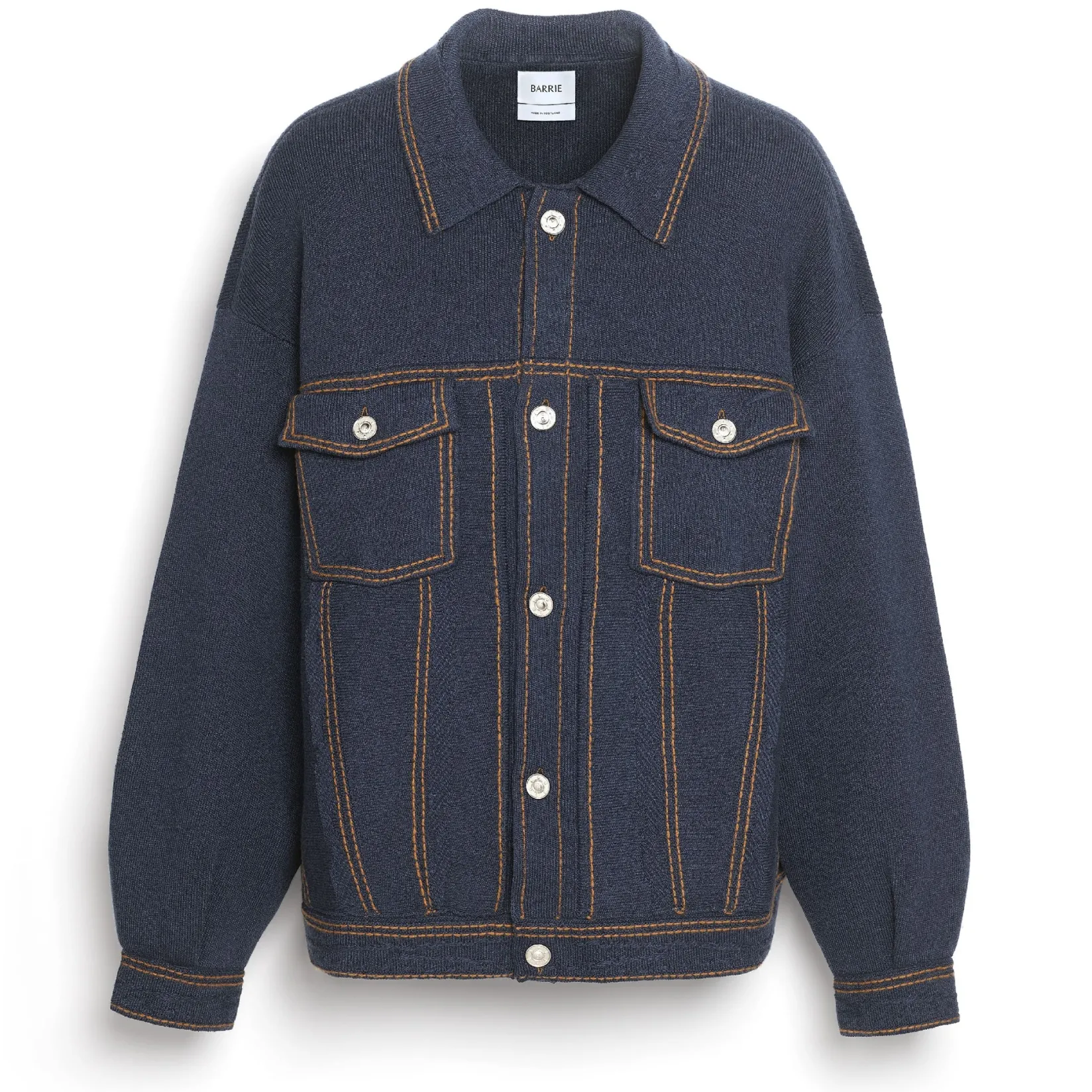 Barrie Denim oversized cashmere and cotton jacket