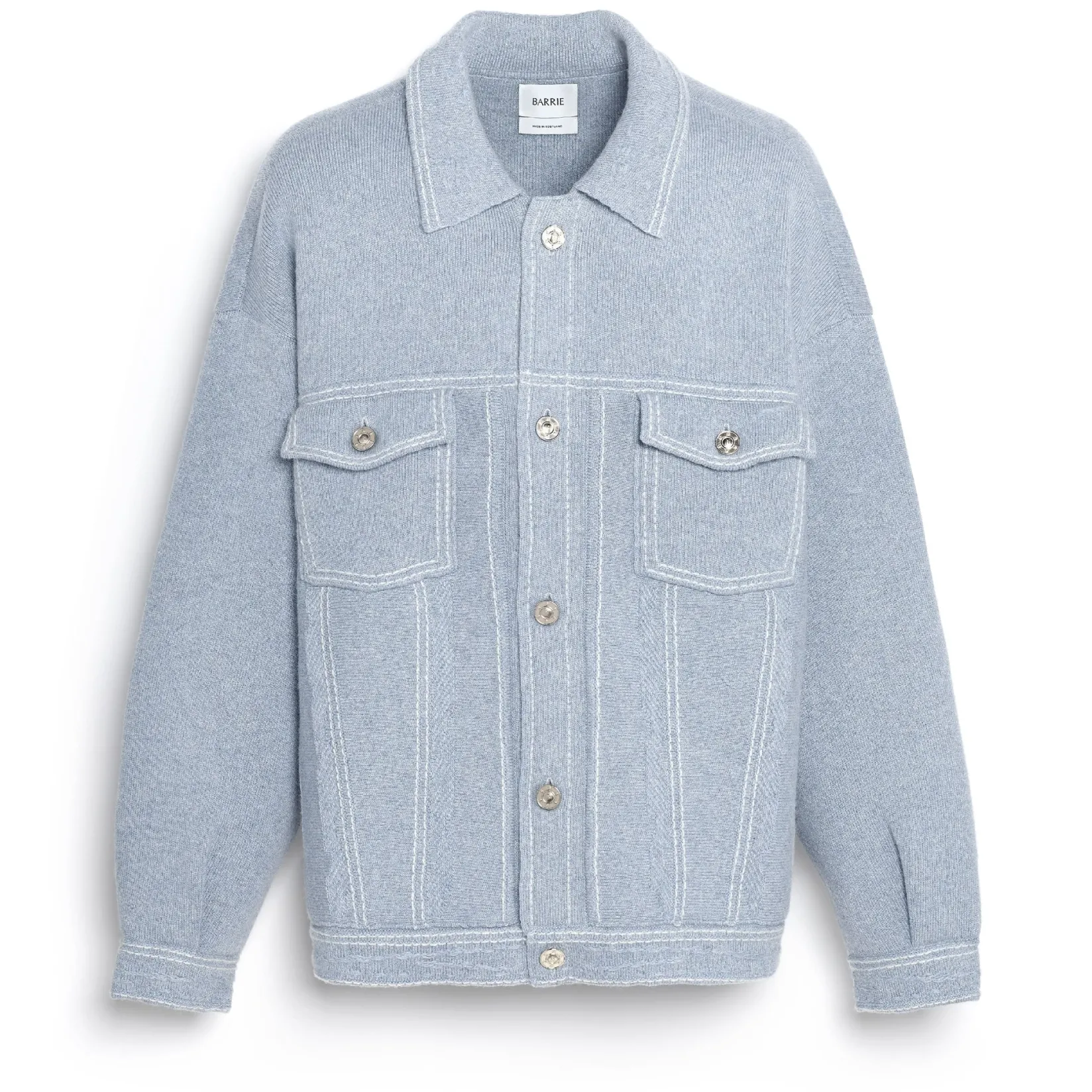 Barrie Denim oversized cashmere and cotton jacket