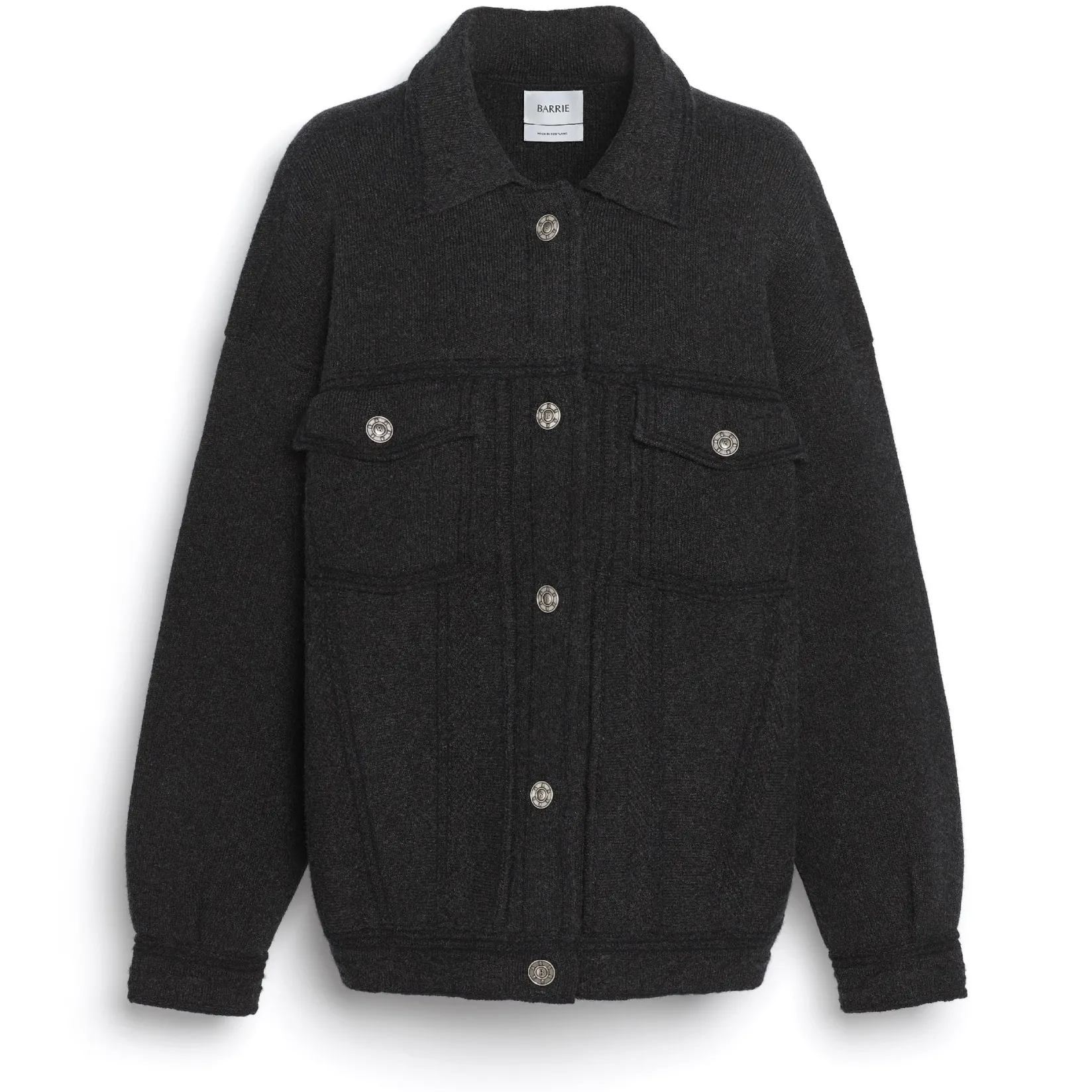 Women Barrie Denim oversized cashmere and cotton jacket