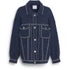 Women Barrie Denim oversized cashmere and cotton jacket