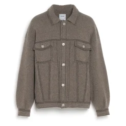 Women Barrie Denim oversized cashmere and cotton jacket