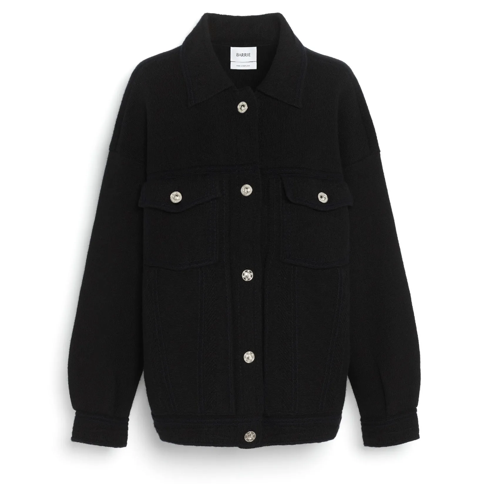 Women Barrie Denim oversized cashmere and cotton jacket