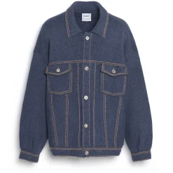 Barrie Denim oversized cashmere and cotton jacket