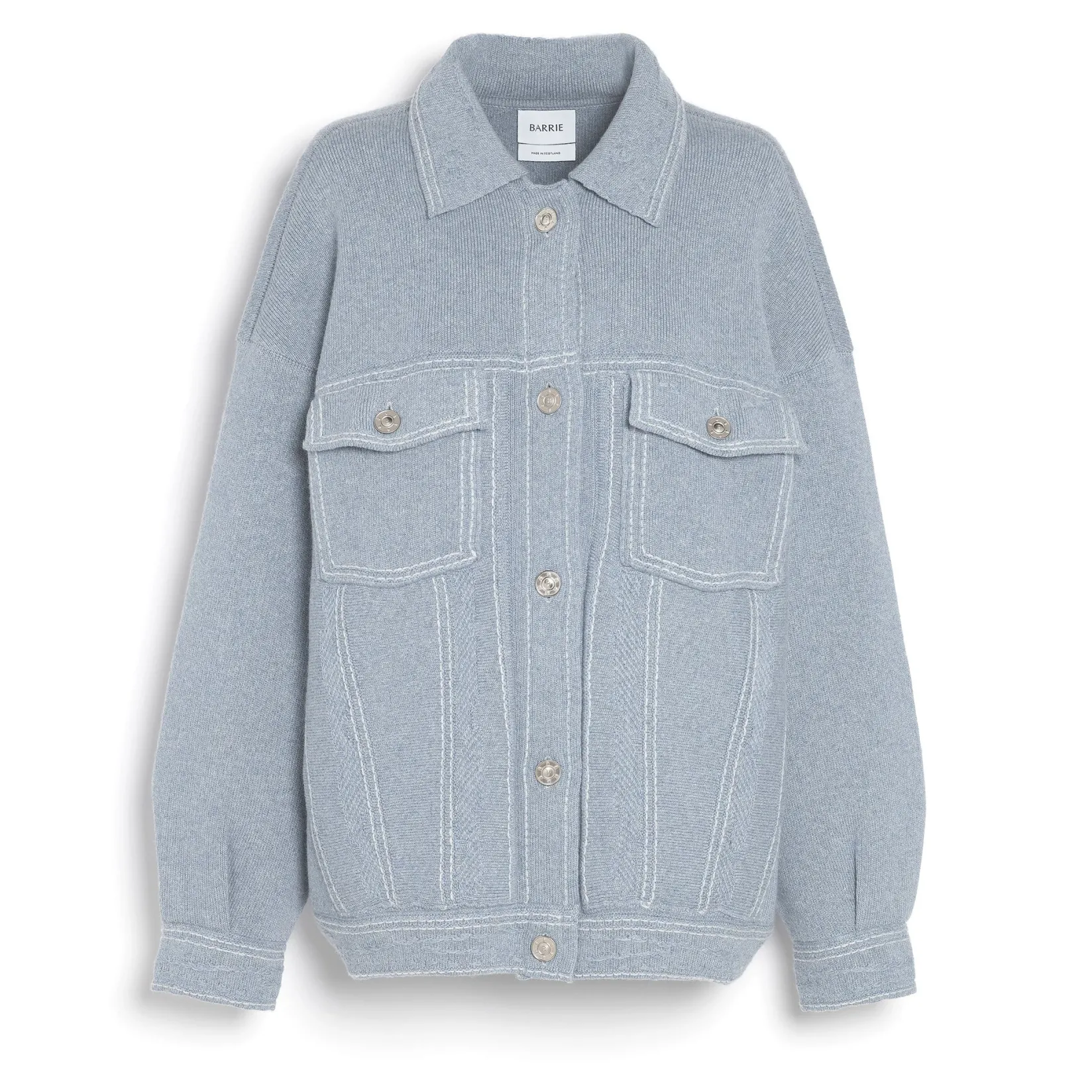 Women Barrie Denim oversized cashmere and cotton jacket