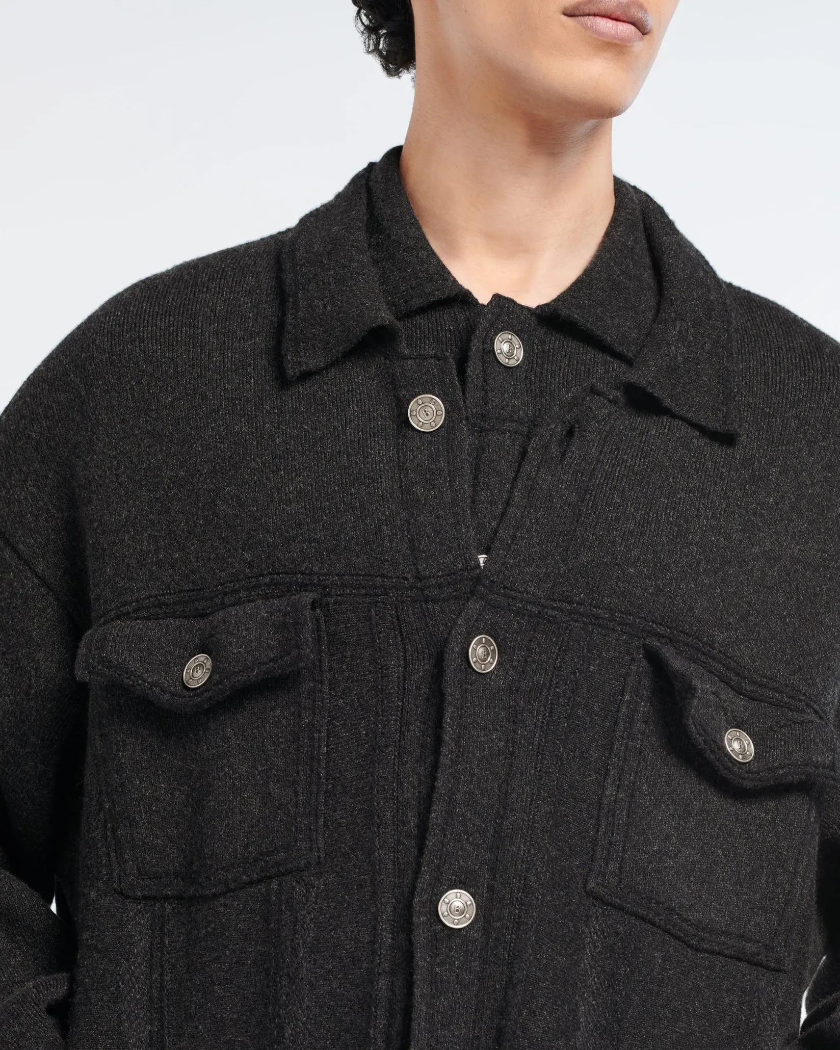 Barrie Denim oversized cashmere and cotton jacket