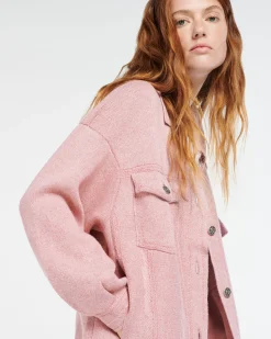 Women Barrie Denim oversized cashmere and cotton jacket