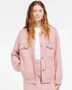 Women Barrie Denim oversized cashmere and cotton jacket