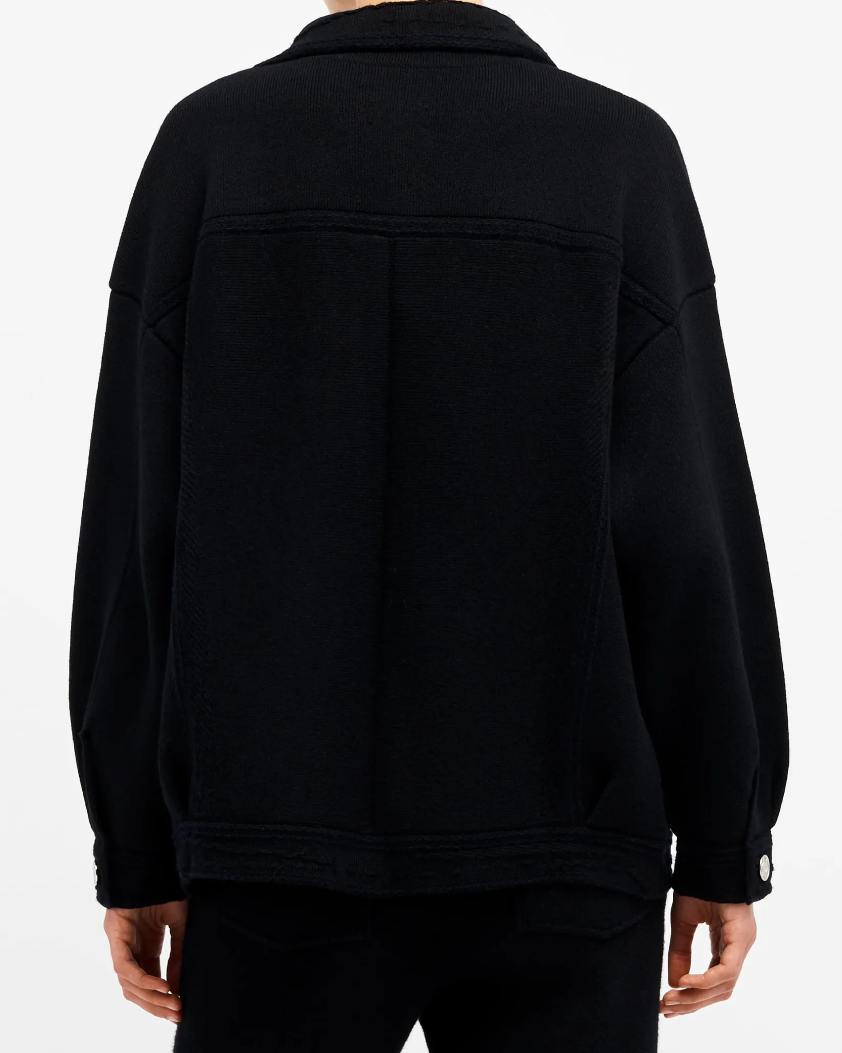Women Barrie Denim oversized cashmere and cotton jacket