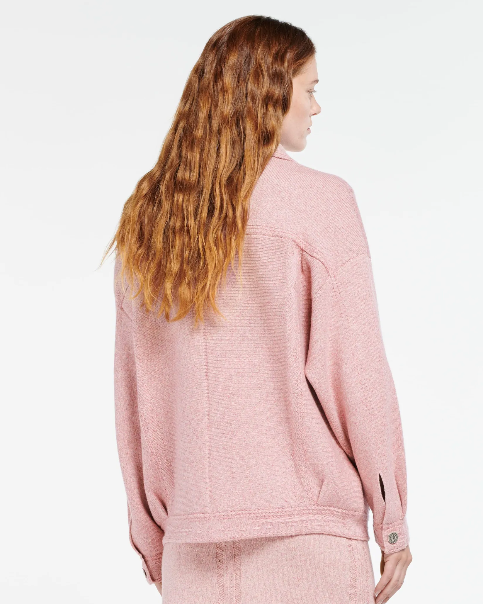 Women Barrie Denim oversized cashmere and cotton jacket