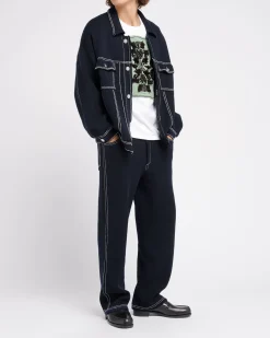 Barrie Denim oversized cashmere and cotton jacket