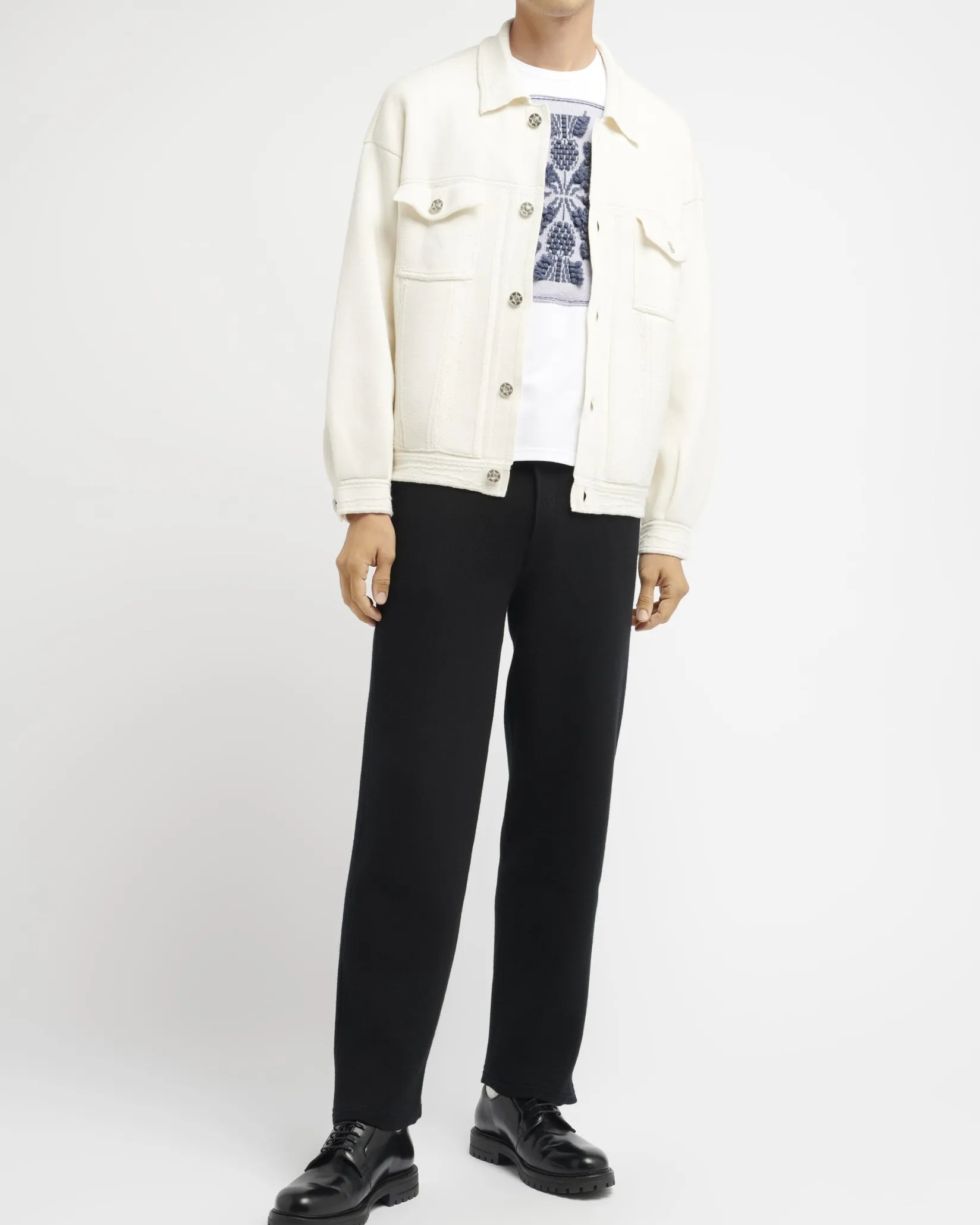 Barrie Denim oversized cashmere and cotton jacket