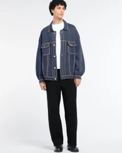 Barrie Denim oversized cashmere and cotton jacket