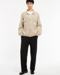 Barrie Denim oversized patchwork cashmere and cotton jacket