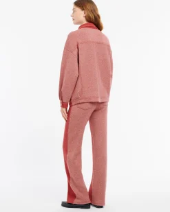 Women Barrie Denim patchwork oversized cashmere and cotton jacket