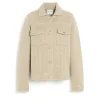 Women Barrie Denim patchwork regular cashmere and cotton jacket