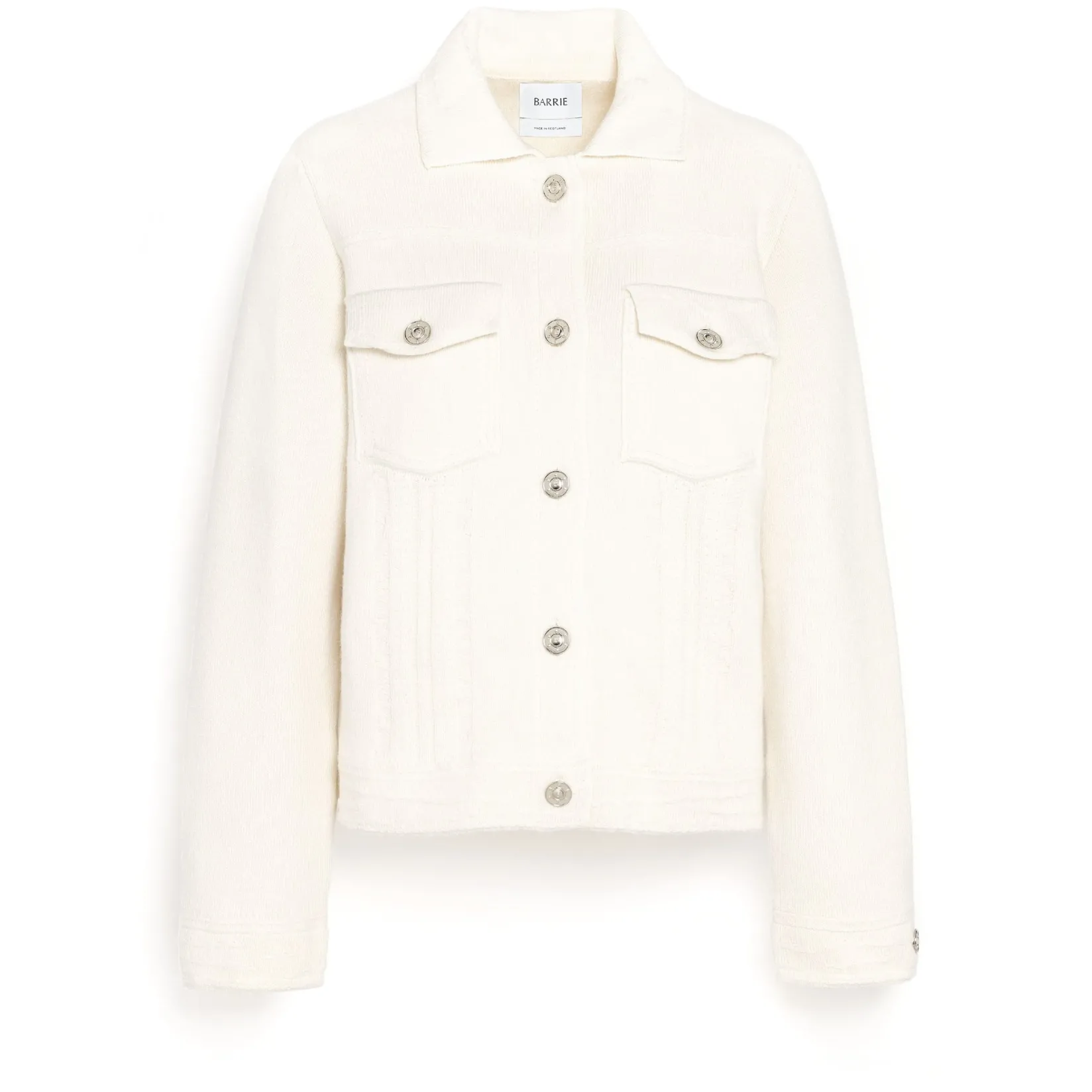 Women Barrie Denim regular cashmere and cotton jacket