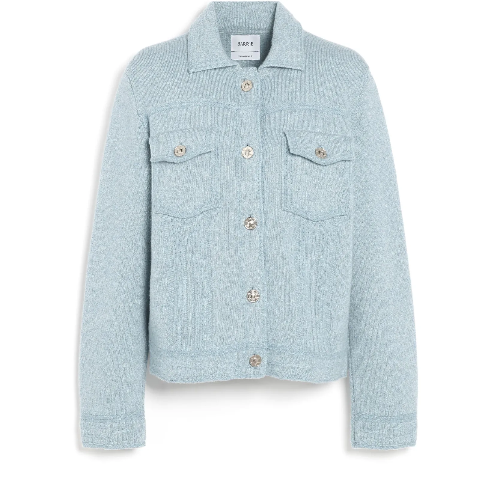 Women Barrie Denim regular cashmere and cotton jacket