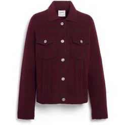 Women Barrie Denim regular cashmere and cotton jacket