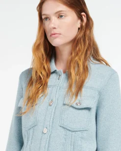 Women Barrie Denim regular cashmere and cotton jacket