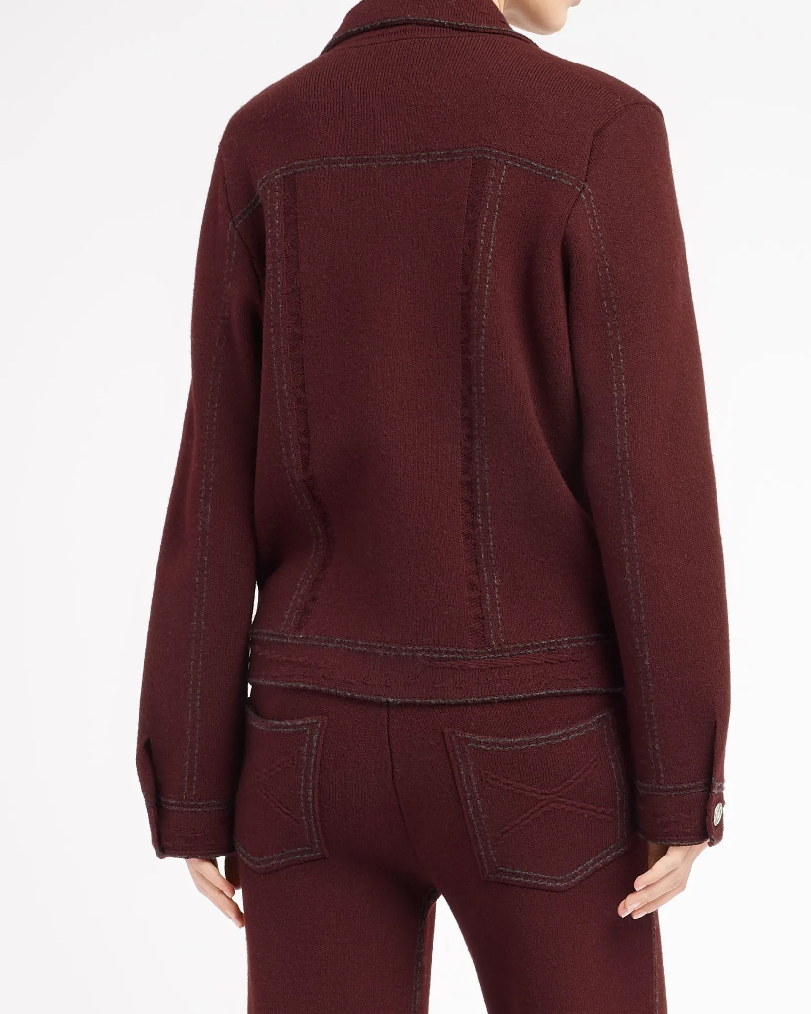 Women Barrie Denim regular cashmere and cotton jacket