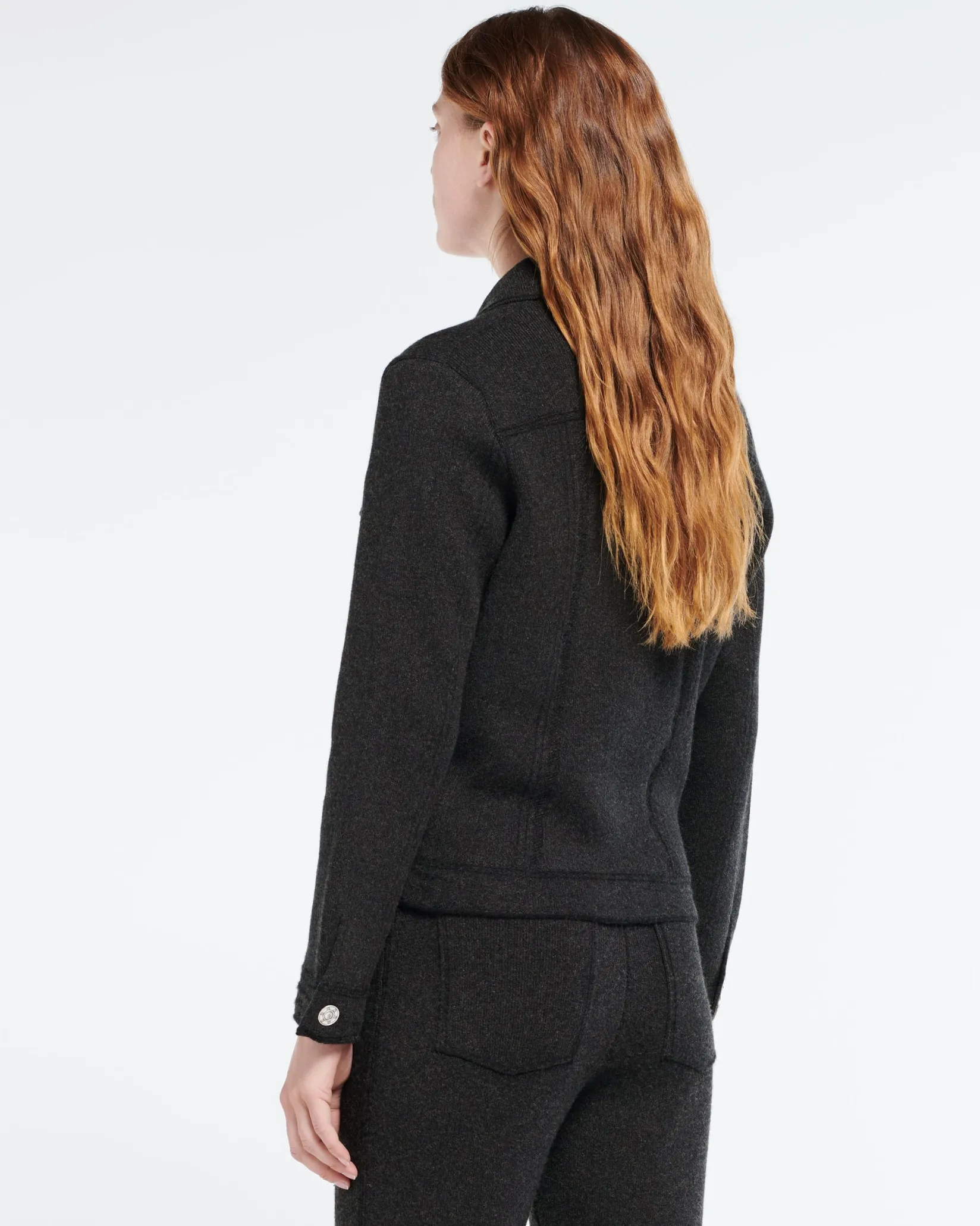 Women Barrie Denim regular cashmere and cotton jacket