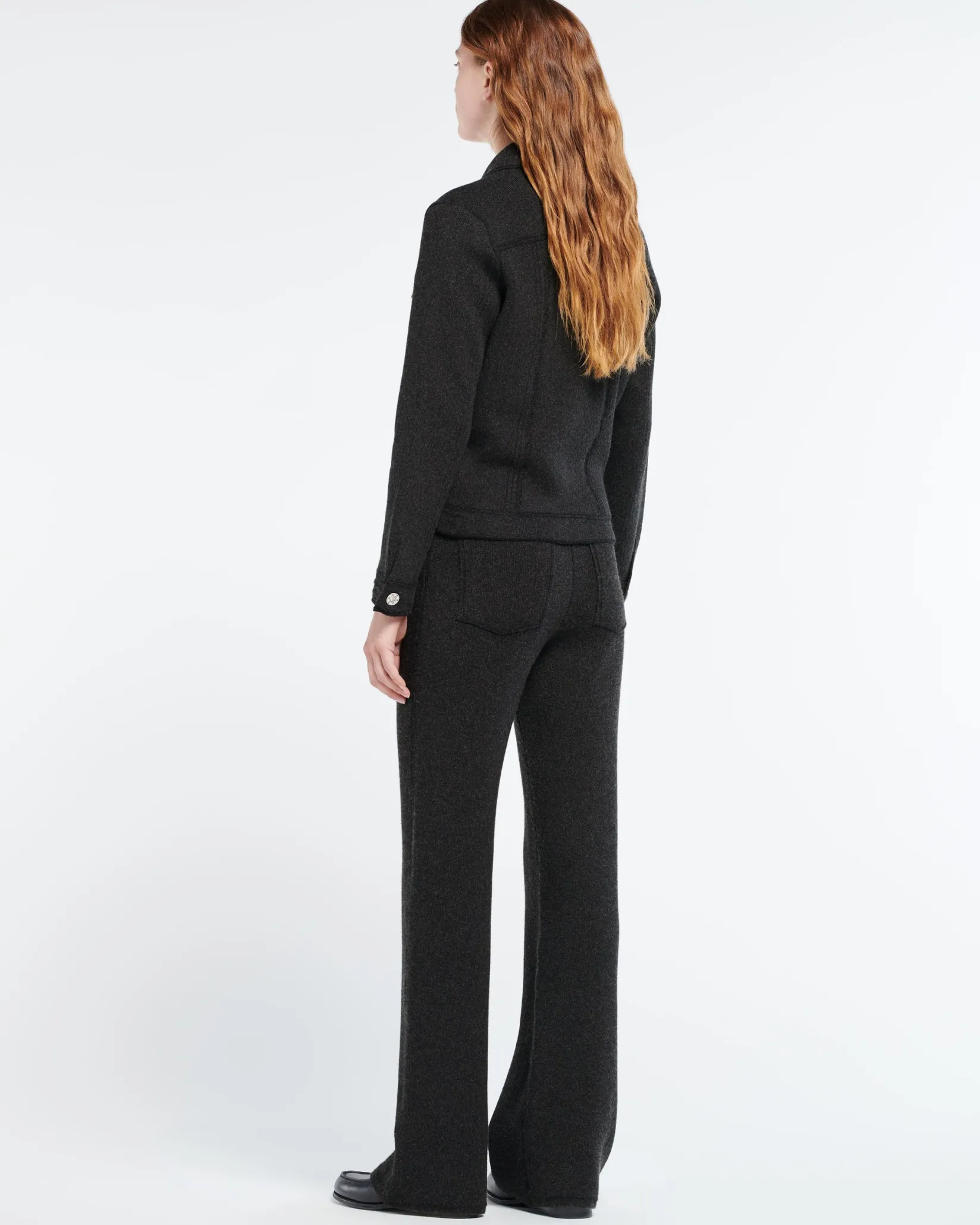 Women Barrie Denim regular cashmere and cotton jacket
