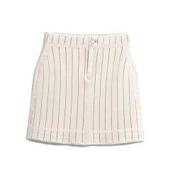 Women Barrie Denim Uniform cashmere and cotton skirt