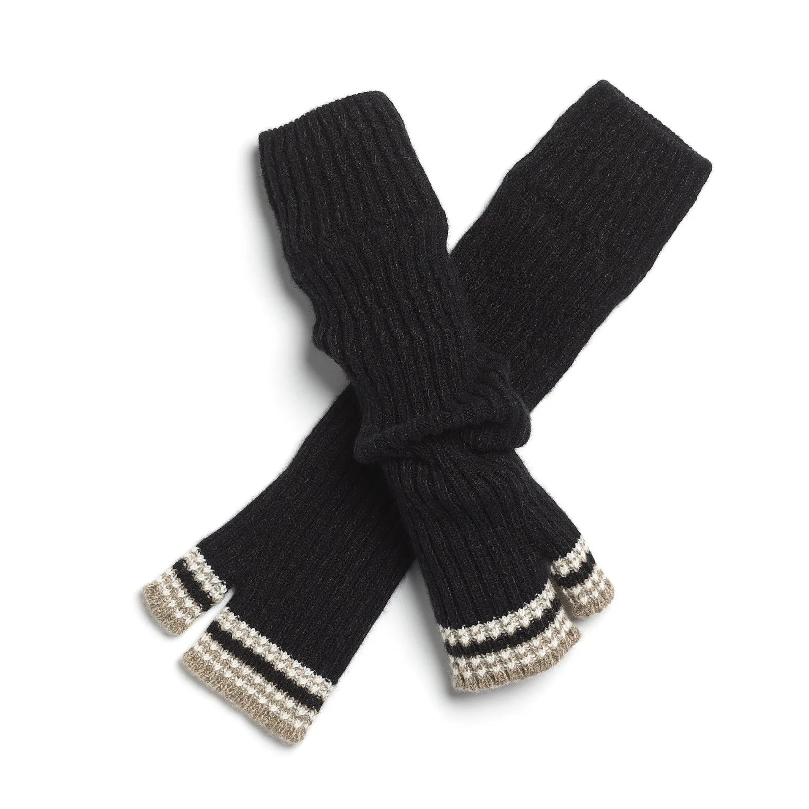 Women Barrie Fingerless gloves in flecked cashmere