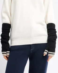 Women Barrie Fingerless gloves in flecked cashmere