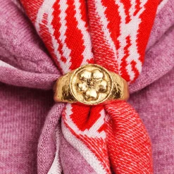 Women Barrie Floral motif scarf ring