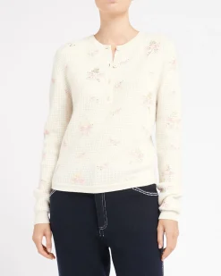 Women Barrie Floral print cashmere jumper