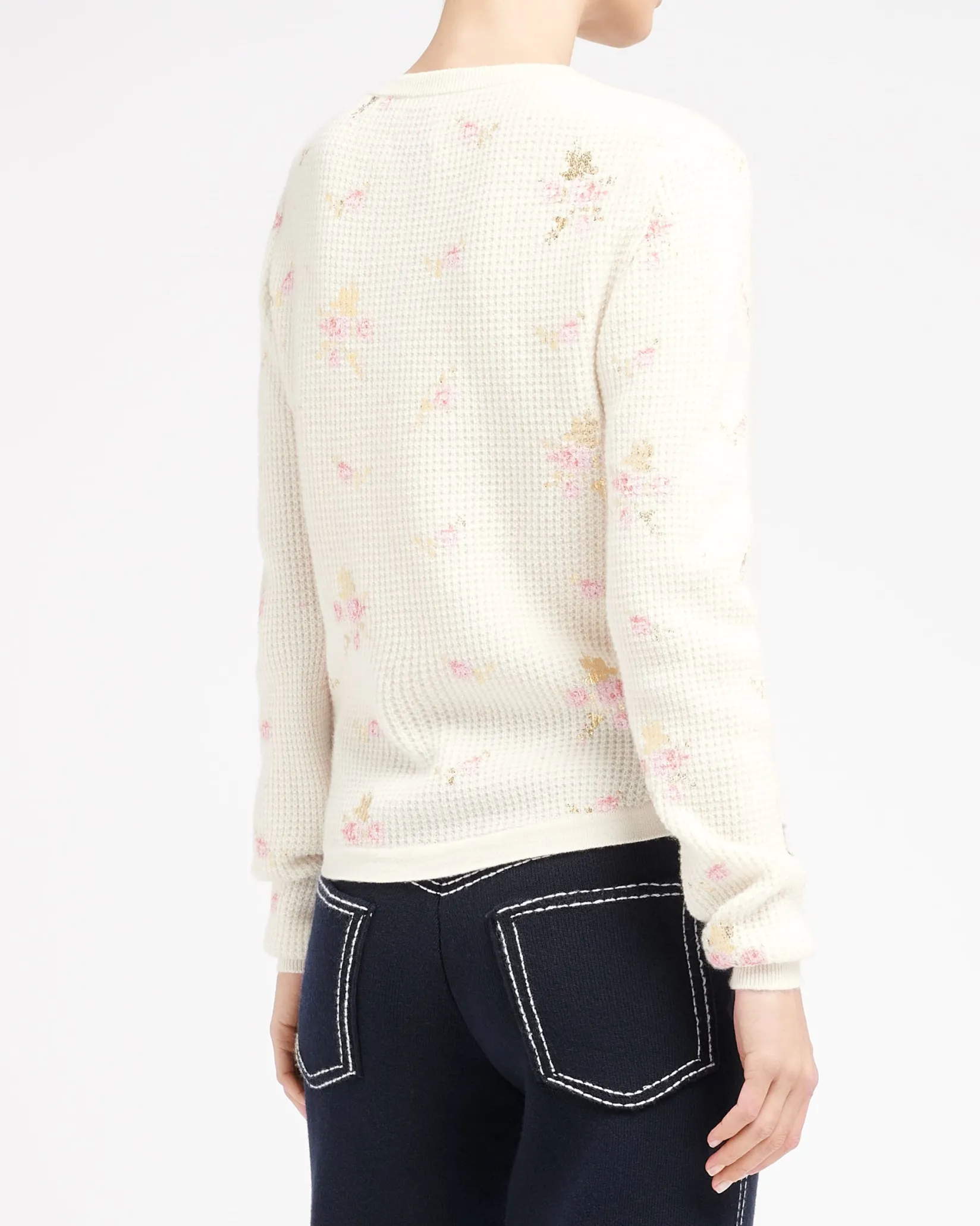Women Barrie Floral print cashmere jumper