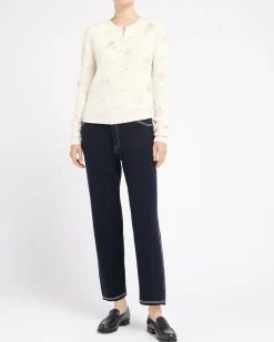 Women Barrie Floral print cashmere jumper