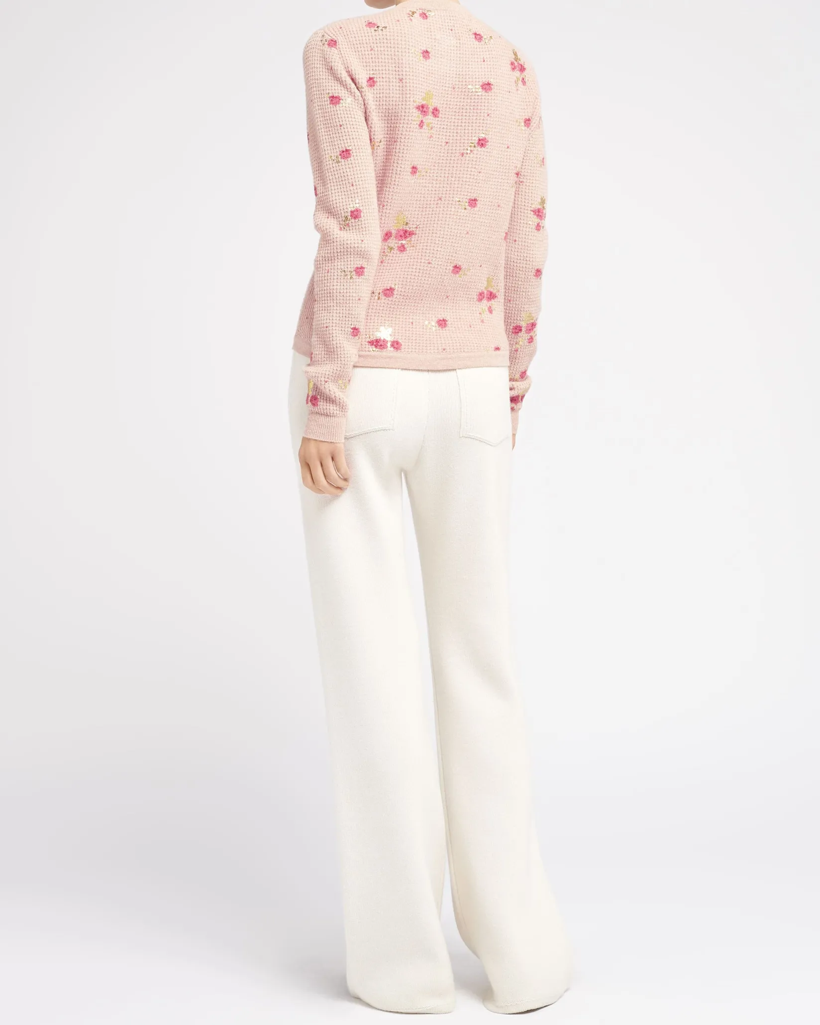 Women Barrie Floral print cashmere jumper