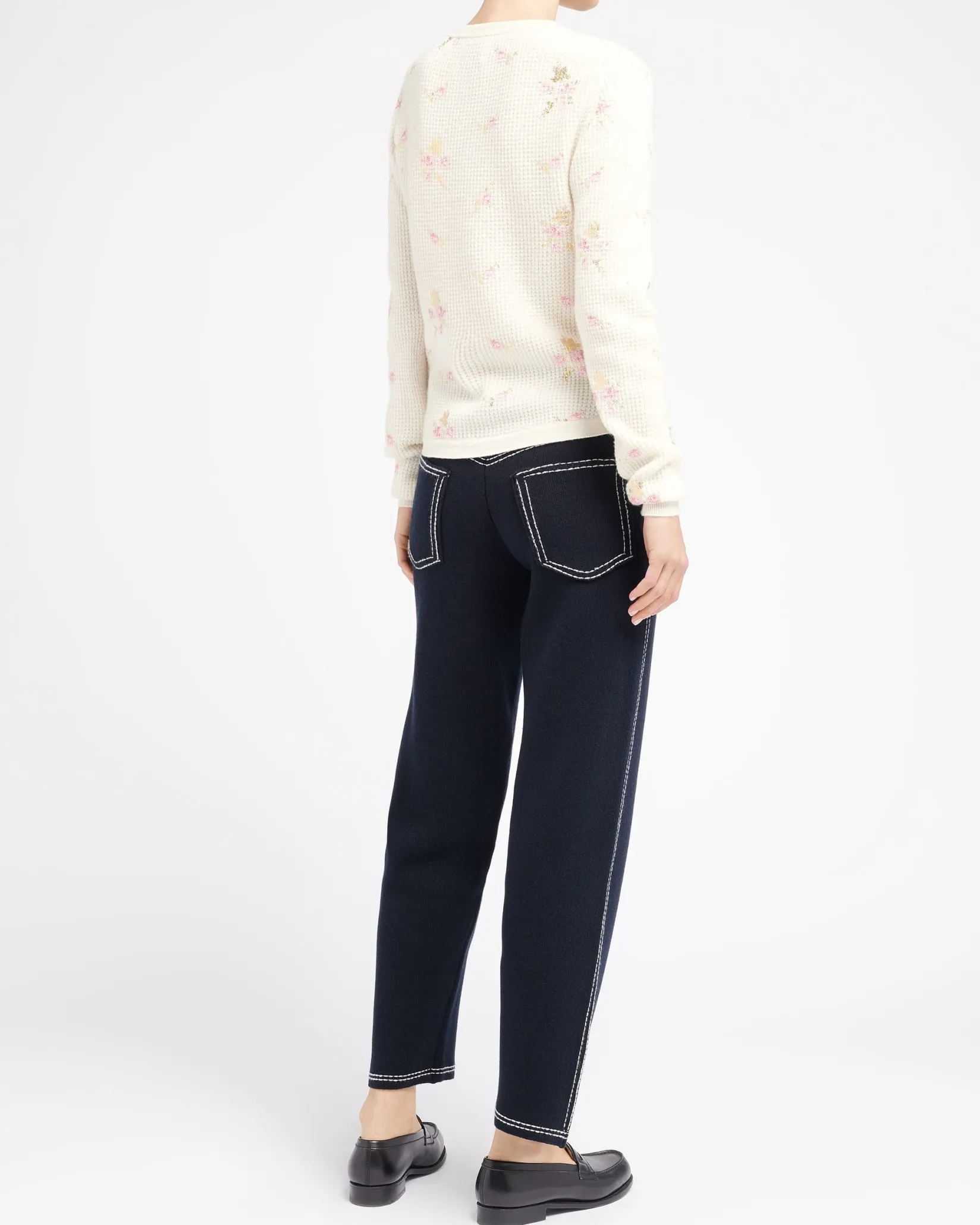 Women Barrie Floral print cashmere jumper